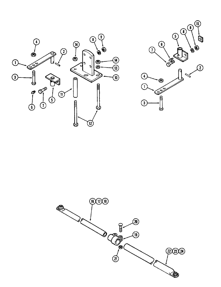 Схема запчастей Case IH 700-SERIES - (14) - STEERING PIPES AND PIVOT 