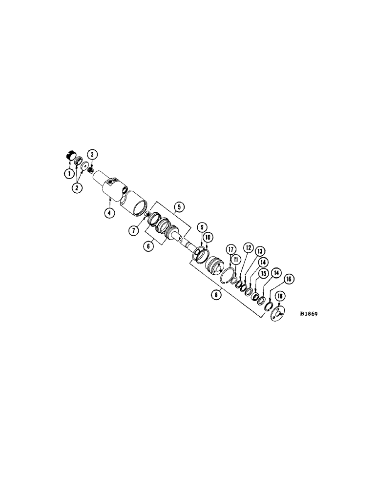 Схема запчастей Case IH 960 - (336) - F82953 CYLINDER (35) - HYDRAULIC SYSTEMS