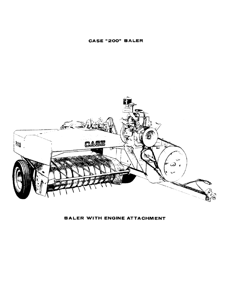 Схема запчастей Case IH 200 - (02) - BALER WITH ENGINE ATTACHMENT 
