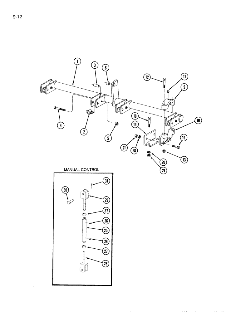 Схема запчастей Case IH 6500 - (9-12) - ROCKSHAFT (09) - CHASSIS/ATTACHMENTS