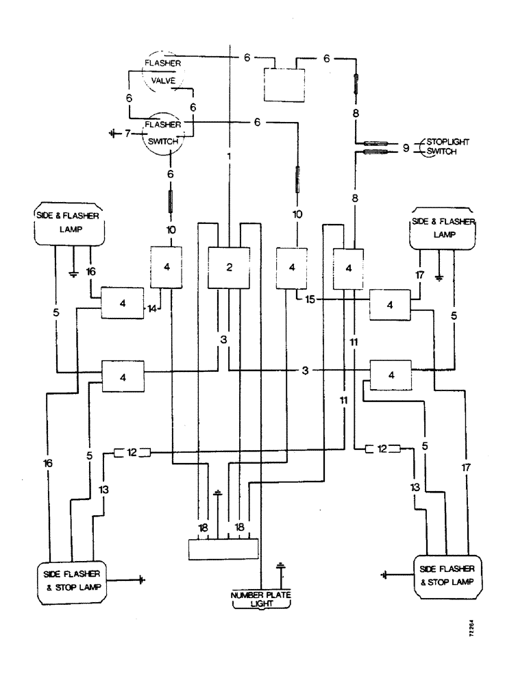 Схема запчастей Case IH 1210 - (M42) - ELECT. EQUIP., ELECT. WIRING, SIDE & REAR LAMPS, 1210, 1212, W/O LIGHT DUTY FULL FENDER, A AND AFTER (06) - ELECTRICAL SYSTEMS