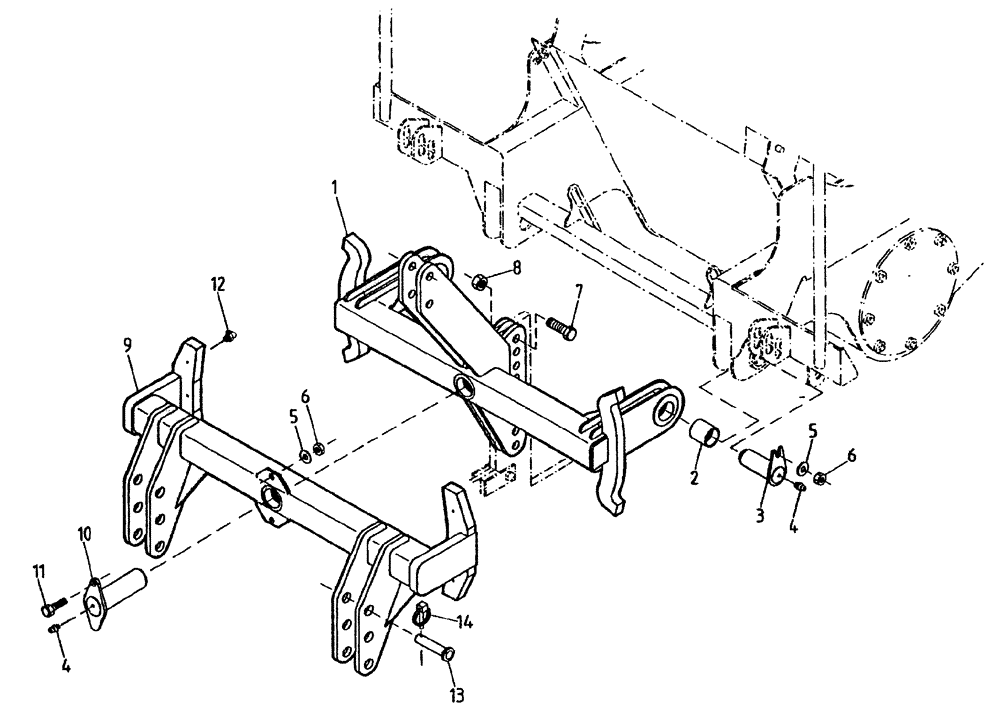Схема запчастей Case IH AUSTOFT - (A01[10A]) - FRONT HITCH ASSEMBLY 