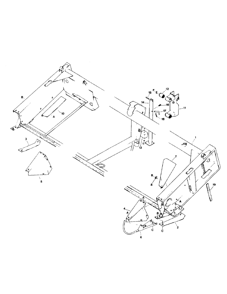 Схема запчастей Case IH 6000 - (9-02) - MAIN FRAME, ADJUSTABLE OPENING, 21, 25 AND 30 FOOT HEADERS (09) - CHASSIS/ATTACHMENTS