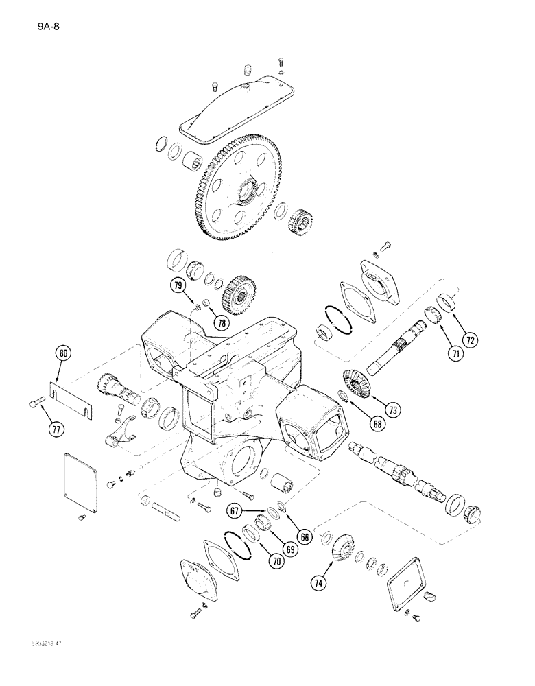 Схема запчастей Case IH 1844 - (9A-008) - DRUM DRIVE (13) - PICKING SYSTEM