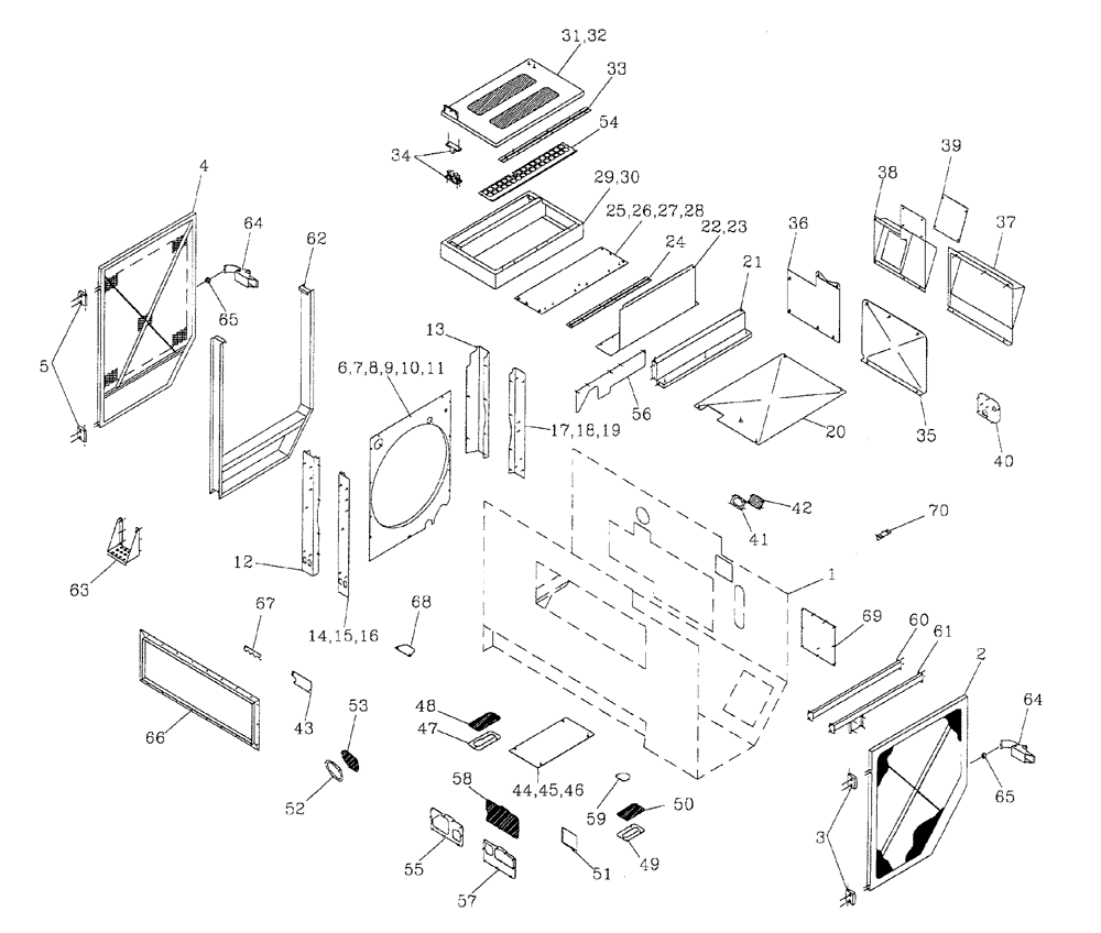Схема запчастей Case IH 7700 - (C03[01]) - ENGINE COMPARTMENT Engine & Engine Attachments
