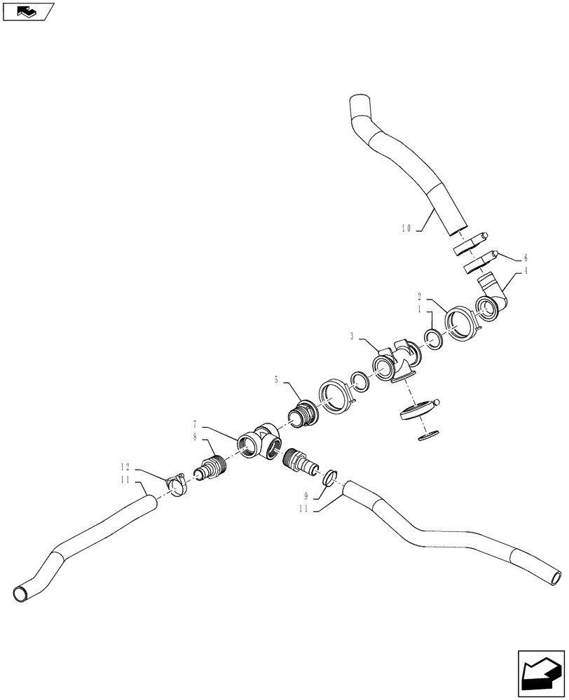 Схема запчастей Case IH 3230 - (35.104.03) - PUMP PLUMBING (35) - HYDRAULIC SYSTEMS