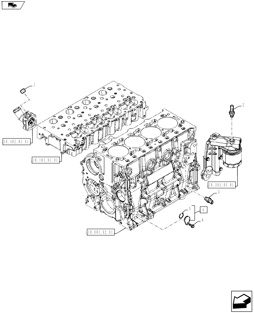 Схема запчастей Case IH FARMALL 65A - (55.414.01[01]) - ENGINE SENSOR UNITS (55) - ELECTRICAL SYSTEMS