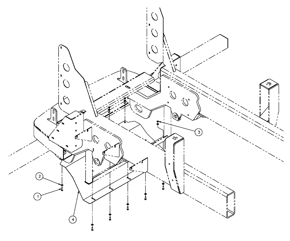 Схема запчастей Case IH FLX4375 - (04-017) - SKID PLATE GROUP Frame & Suspension