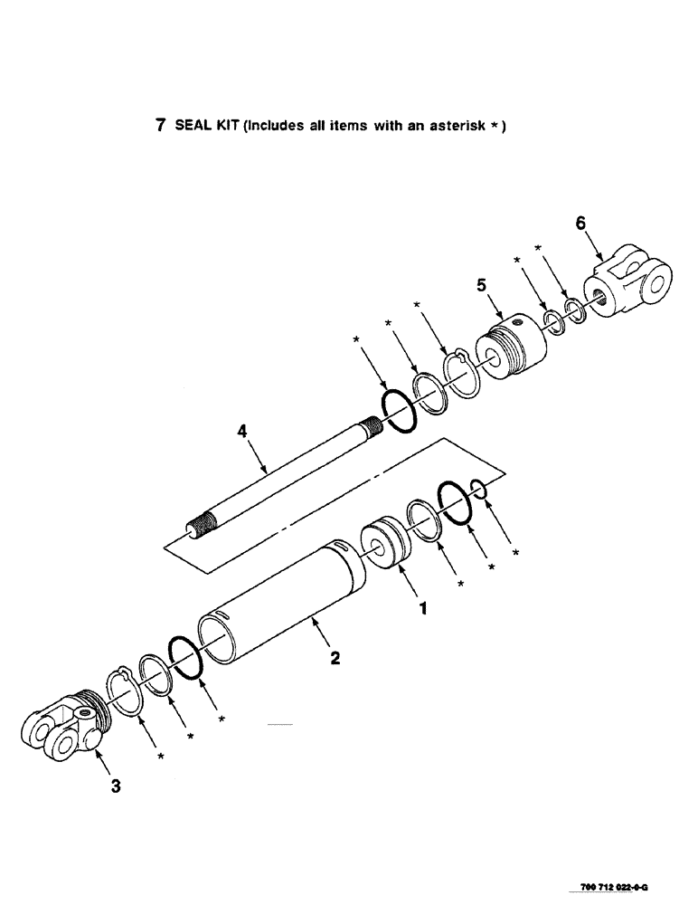 Схема запчастей Case IH SC416 - (8-28) - HYDRAULIC CYLINDER ASSEMBLY, HEADER LIFT, SLAVE, 700712022 HYDRAULIC CYLINDER COMPLETE (08) - HYDRAULICS