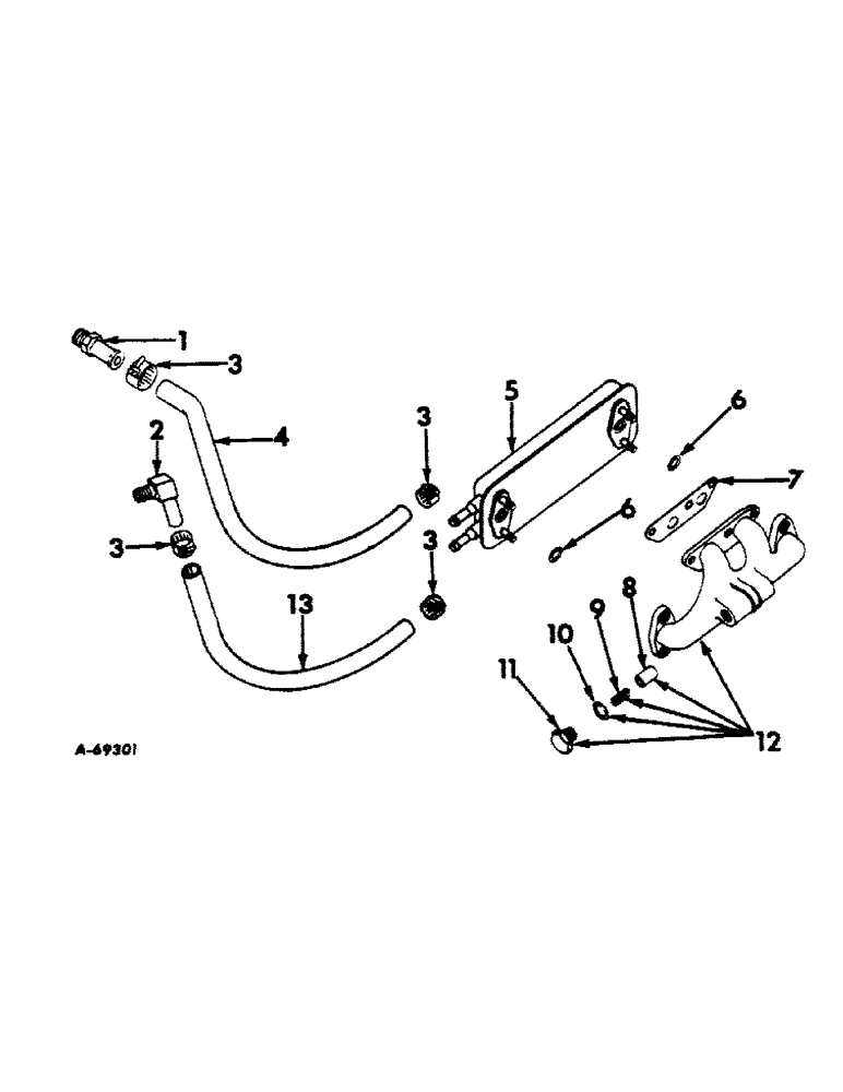 Схема запчастей Case IH 2606 - (064) - COOLING SYSTEM, DIESEL ENGINE OIL COOLER COOLING SYSTEM