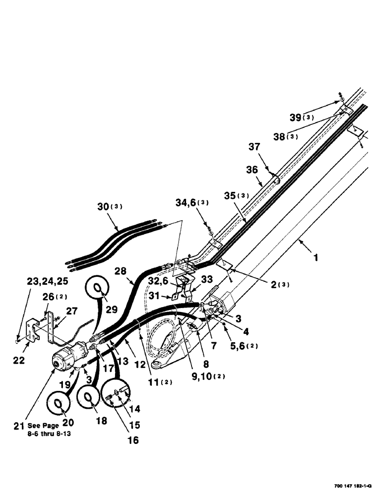 Схема запчастей Case IH SC412 - (8-02) - HYDRAULIC DRIVE ASSEMBLY - FRONT (08) - HYDRAULICS