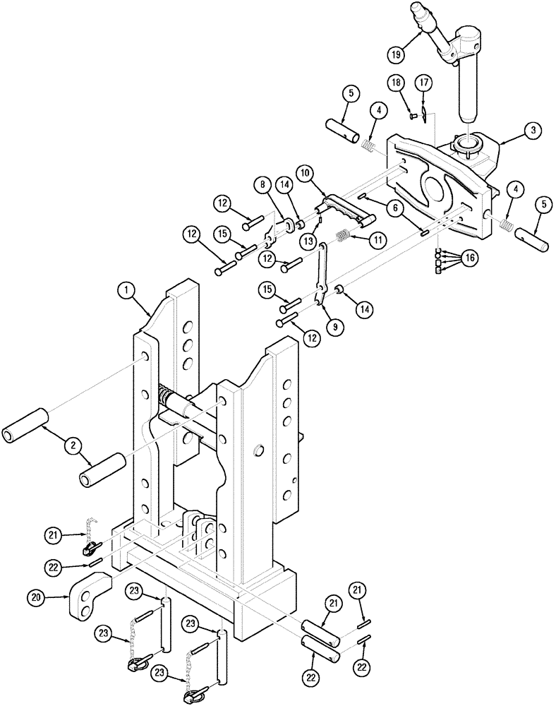 Схема запчастей Case IH MX170 - (09-67) - TRAILER HITCH PITON FIXE (37) - HITCHES, DRAWBARS & IMPLEMENT COUPLINGS