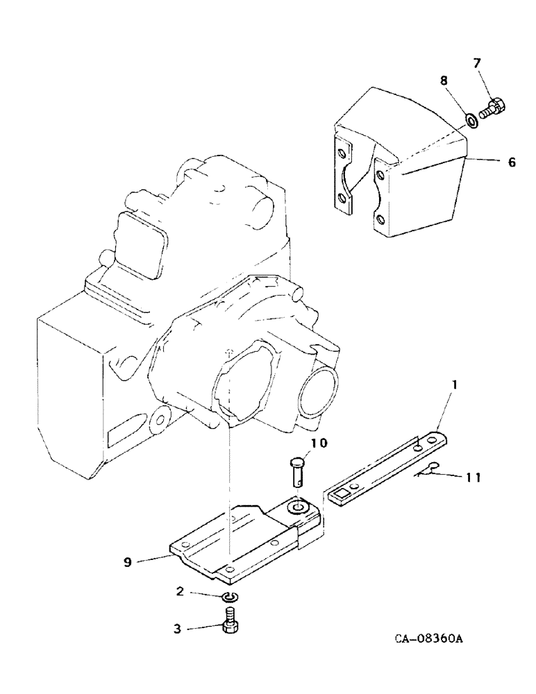 Схема запчастей Case IH 254 - (09-02) - FRAME, DRAWBAR AND PTO SHIELD, 244 AND 254 (12) - FRAME