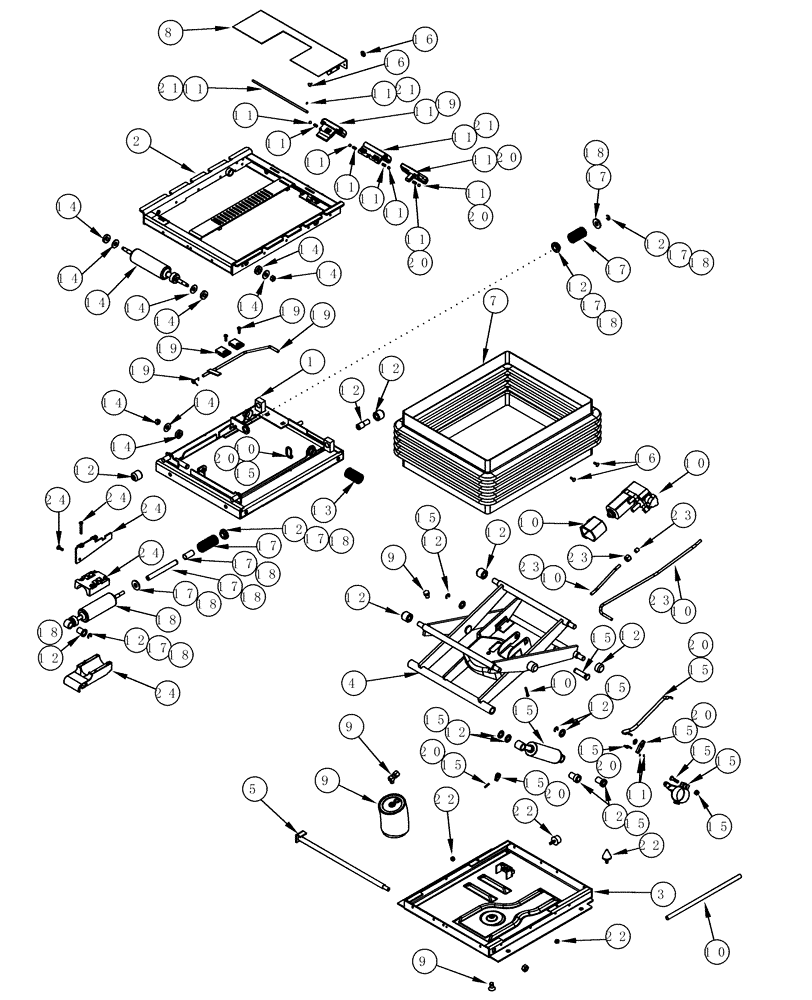 Схема запчастей Case IH MX220 - (09-33) - SUSPENSION ASSEMBLY SEAT (09) - CHASSIS/ATTACHMENTS