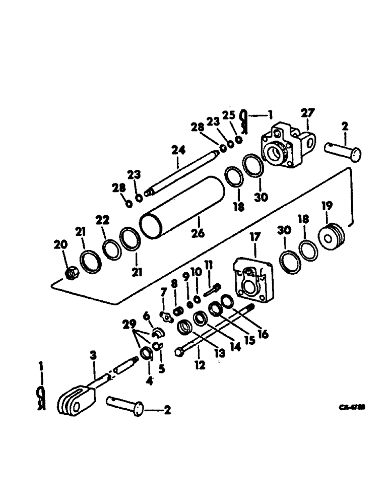 Схема запчастей Case IH 6500 - (B-16) - HYDRAULIC CYLINDER, 3.5 X 8 DOUBLE ACTING 