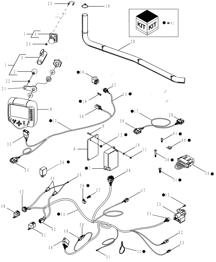 Схема запчастей Case IH MAGNUM 275 - (04-44) - ISO 11783 HARNESS AND MONITOR (04) - ELECTRICAL SYSTEMS