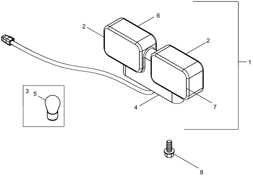 Схема запчастей Case IH 1250 - (55.404.02) - ELECTRICAL - LAMP ASSEMBLY - REAR (55) - ELECTRICAL SYSTEMS
