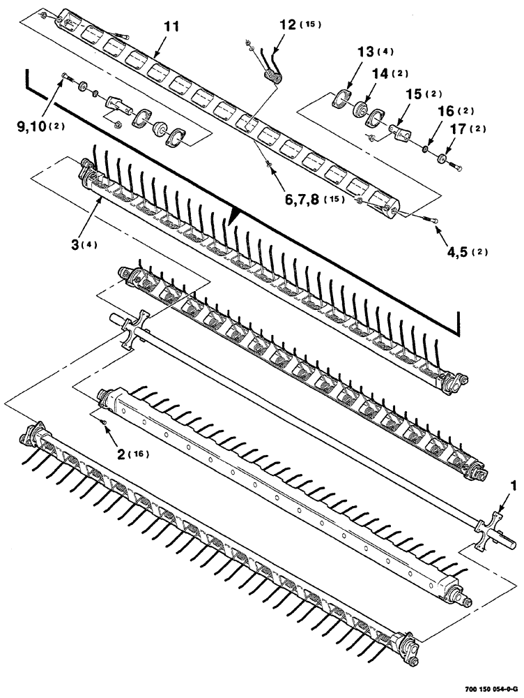Схема запчастей Case IH RS561 - (03-006) - PICKUP ROTOR ASSEMBLY Pickup