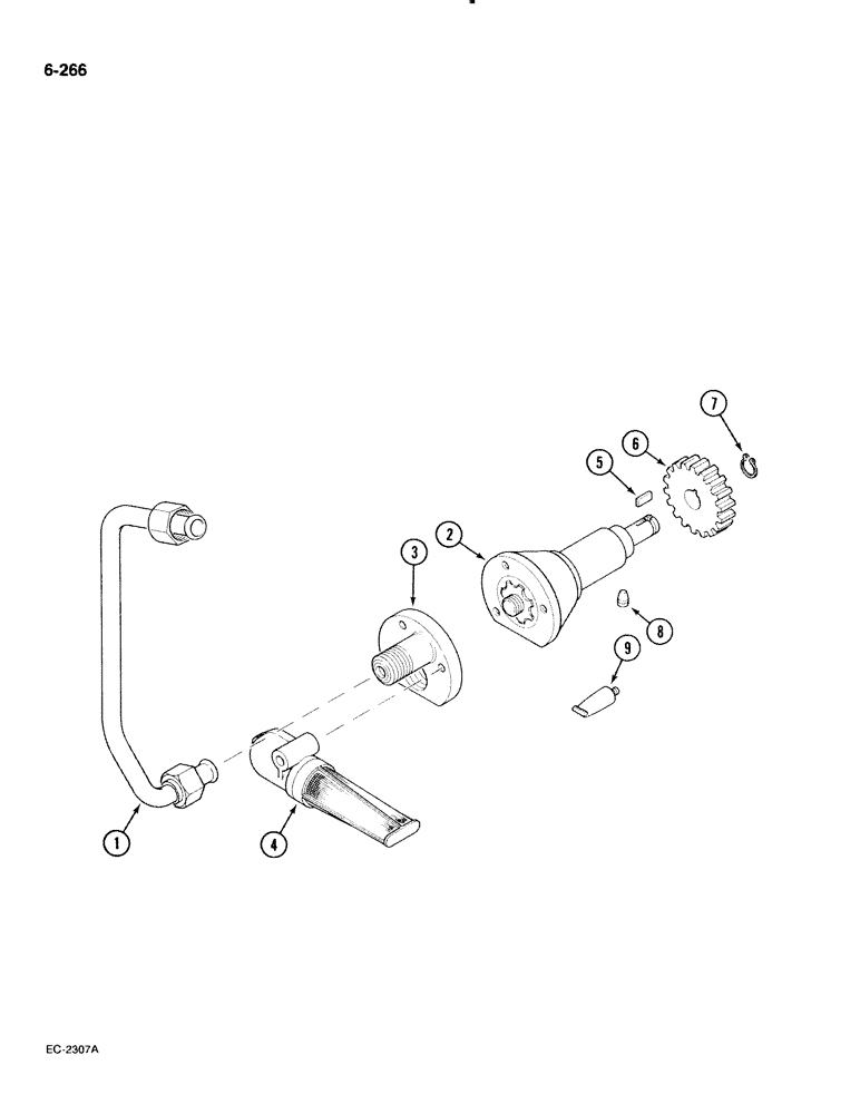 Схема запчастей Case IH 885 - (6-266) - REAR FRAME TRANSFER OIL PUMP (06) - POWER TRAIN