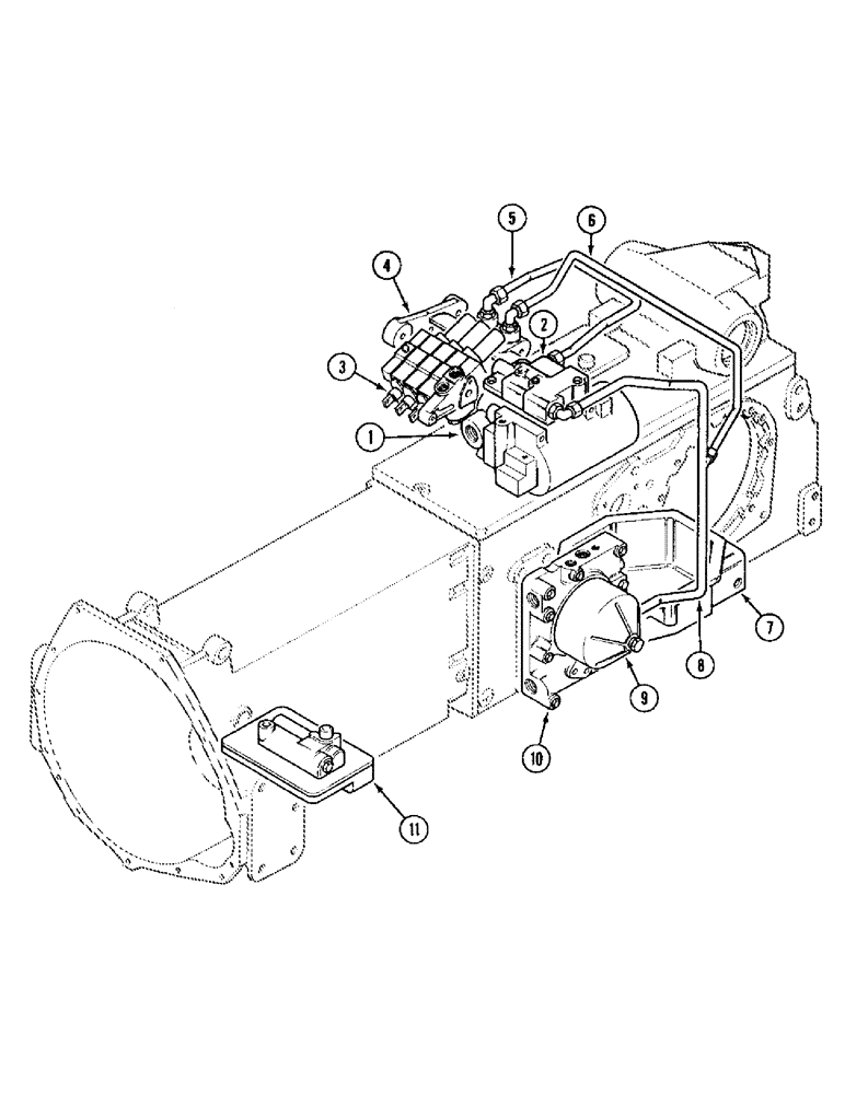 Схема запчастей Case IH 895 - (1-10) - PICTORIAL INDEX, MAIN HYDRAULICS, TRACTOR WITHOUT CAB (00) - PICTORIAL INDEX