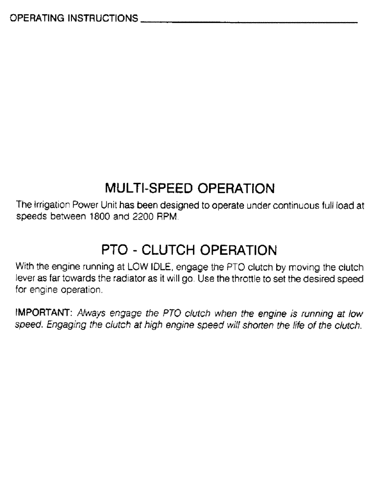 Схема запчастей Case IH 6830T - (1-15) - OPERATING INSTRUCTIONS, MULTI-SPEED OPERATION, PTO, CLUTCH OPERATION 