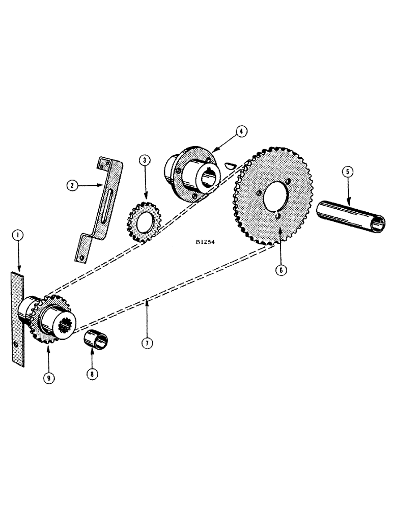 Схема запчастей Case IH 1010 - (126) - SLOW CYLINDER SPEED ATTACHMENT, VARIABLE SPEED CYLINDER DRIVE BEFORE SERIAL NUMBER 8262501 (66) - THRESHING