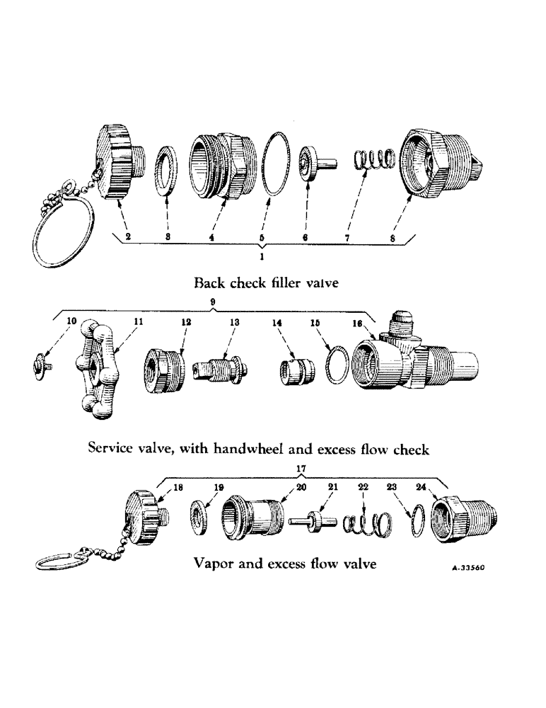 Схема запчастей Case IH SUPER M-TA - (222) - CHASSIS, VALVES, SELWYN LANDERS CO., L. P. GAS, SUPER "MA" AND "MV", BACK CHECK FILLER VALVE (12) - CHASSIS
