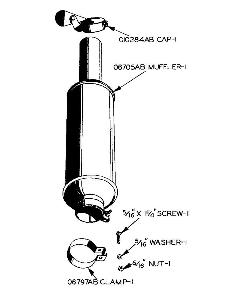 Схема запчастей Case IH 900 - (015) - DIESEL ENGINE, MUFFLER (02) - ENGINE