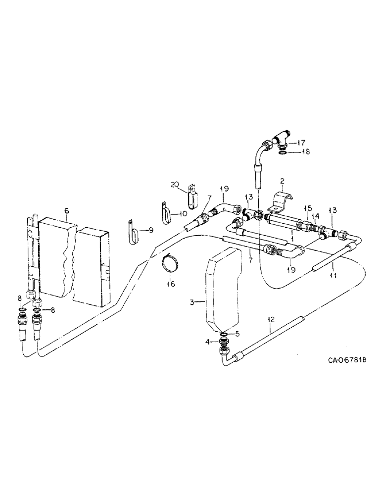 Схема запчастей Case IH 6588 - (10-10) - HYDRAULICS, OIL COOLER CONNECTIONS (07) - HYDRAULICS