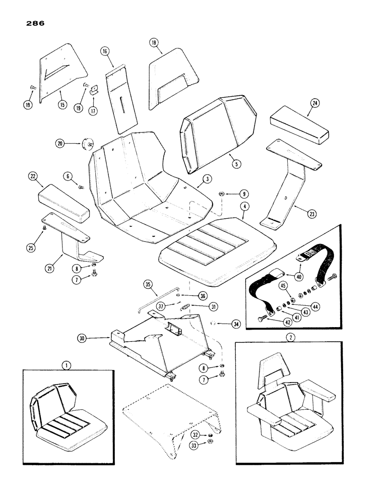 Схема запчастей Case IH 970 - (286) - AGRI-KING SEAT (09) - CHASSIS/ATTACHMENTS