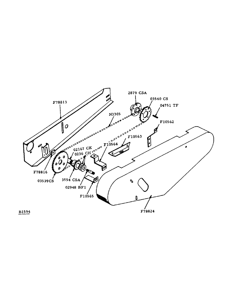 Схема запчастей Case IH 1000 - (03) - DRAPER DRIVES, CUTTER BAR EXTENSION (58) - ATTACHMENTS/HEADERS