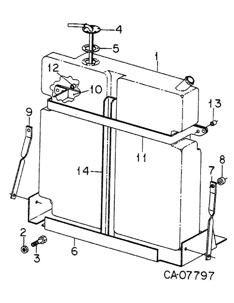 Схема запчастей Case IH 5488 - (12-08) - POWER, AUXILIARY FUEL TANK AND SUPPORTS Power