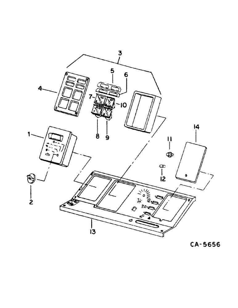 Схема запчастей Case IH 1480 - (11-01) - INSTRUMENTS, INSTRUMENTS AND GAUGES, SERIAL NO. 24000 AND BELOW Instruments