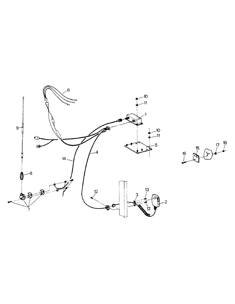 Схема запчастей Case IH ST450 - (01-31) - C. B. RADIO AND MOUNTING, ASN 129-00014 AND 130-00233 (10) - CAB