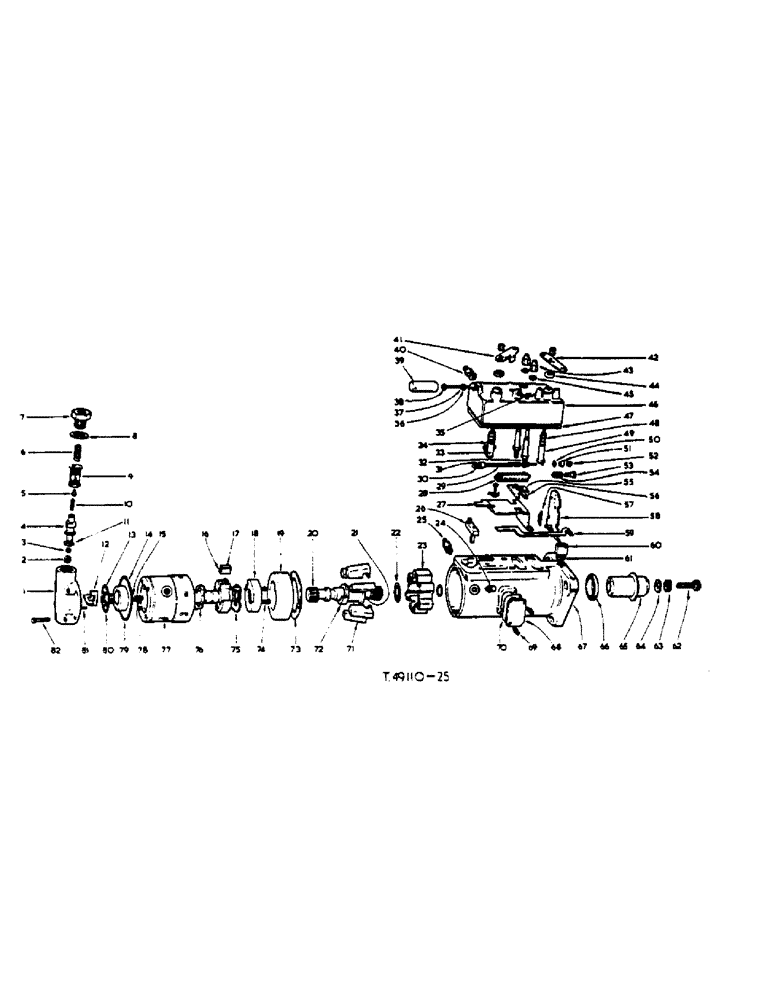 Схема запчастей Case IH 364 - (1-10) - D.P.A. FUEL INJECTION PUMP (01) - ENGINE