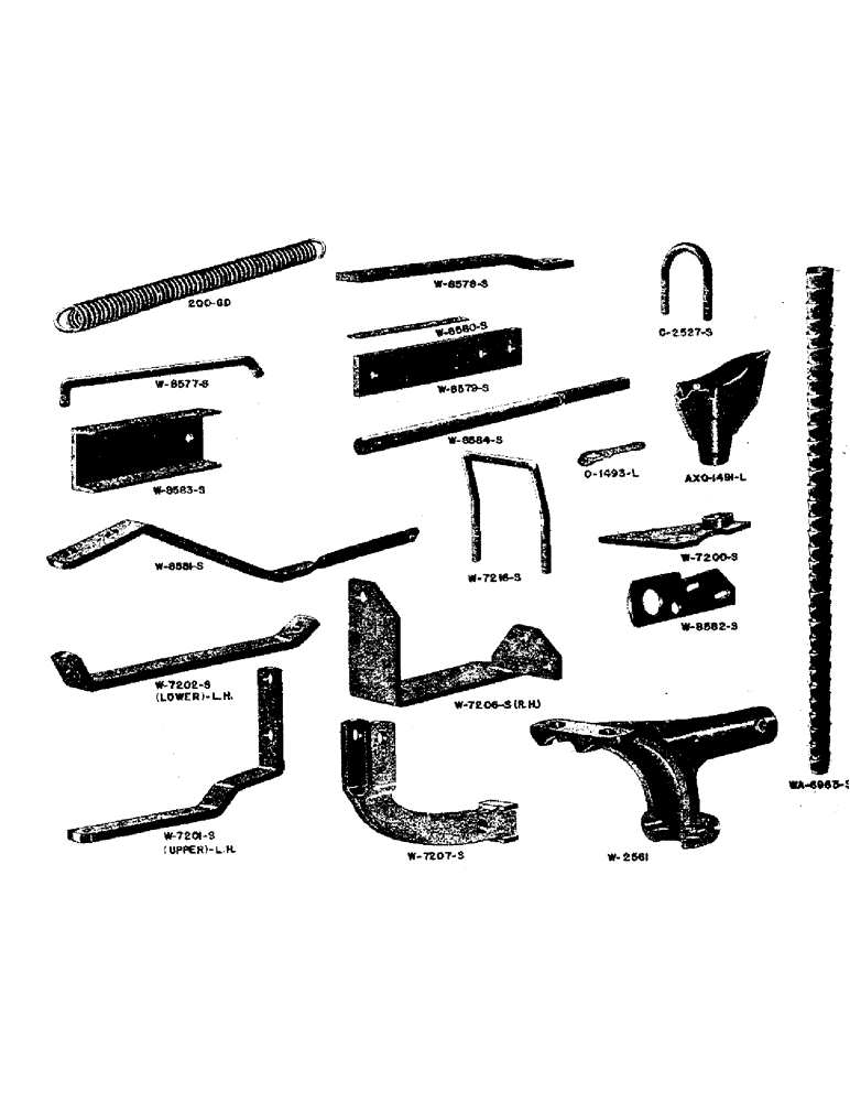 Схема запчастей Case IH WPH - (65) - PARTS TO ATTACH WPA SEEDER TO WP PLOW 8 FOOT 