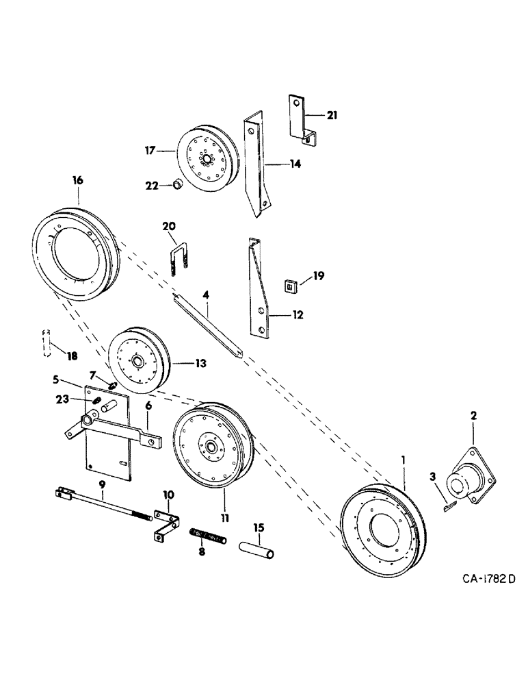 Схема запчастей Case IH 715 - (20-12) - SEPARATOR, STRAW CHOPPER, DRIVE, SINGLE BELT Separation