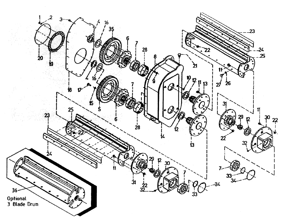 Схема запчастей Case IH 7700 - (A02-75) - ROTARY CHOPPER AND GEARBOX, UP TO AND INCLUDING SERIAL #7791 Mainframe & Functioning Components