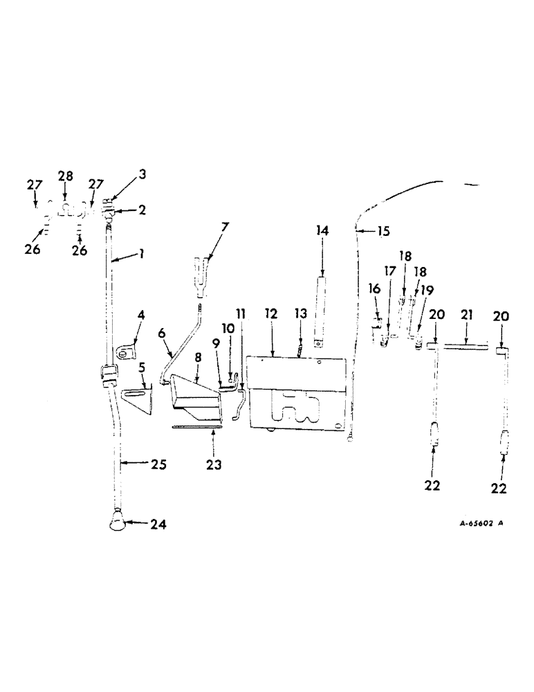 Схема запчастей Case IH 414 - (068) - GEAR SHIFT AND LEFT HAND CONTROLS (90) - PLATFORM, CAB, BODYWORK AND DECALS