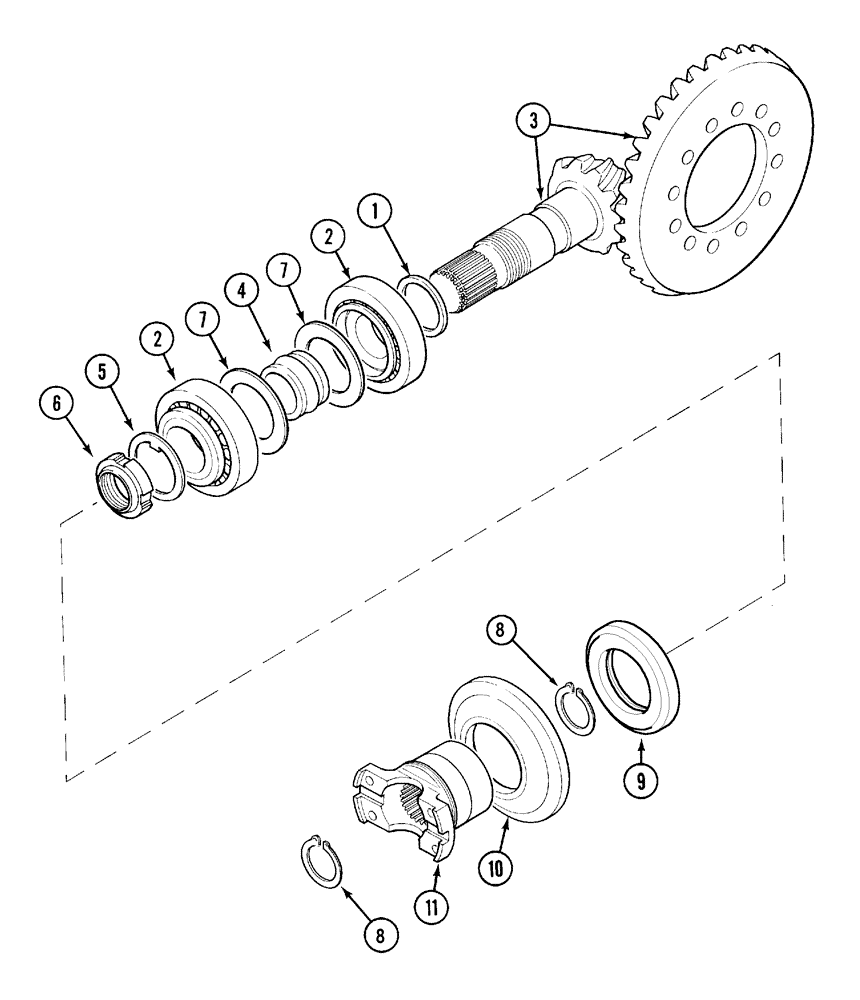 Схема запчастей Case IH MX100 - (05-17) - DRIVE BEVEL GEAR (05) - STEERING