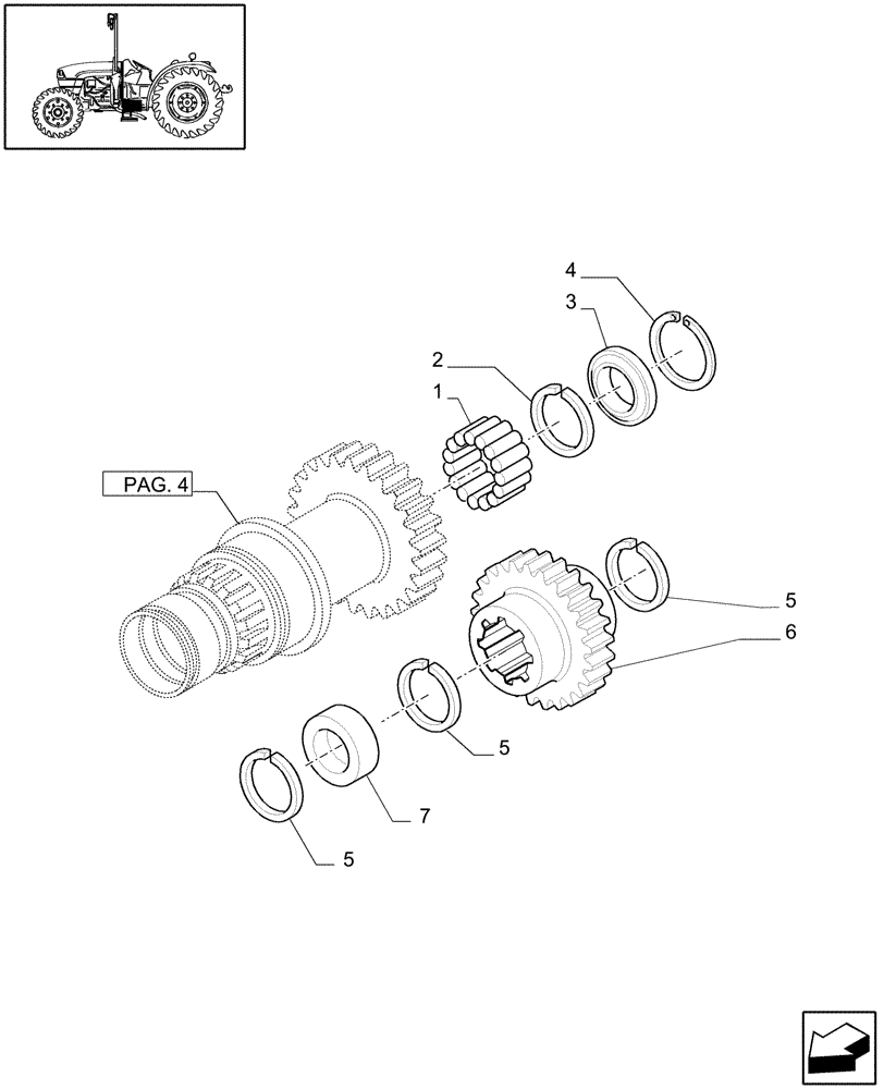 Схема запчастей Case IH JX1075C - (1.28.7/04[05]) - (VAR.275-275/1) HI-LO HYDRAULIC GEARBOX CONTROL - DRIVEN GEAR (03) - TRANSMISSION