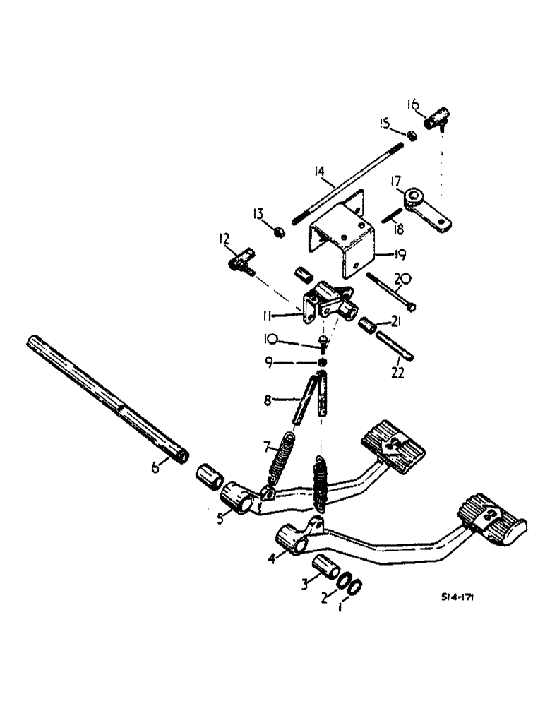 Схема запчастей Case IH 574 - (07-088) - FOOT SPEED CONTROLS (04) - Drive Train