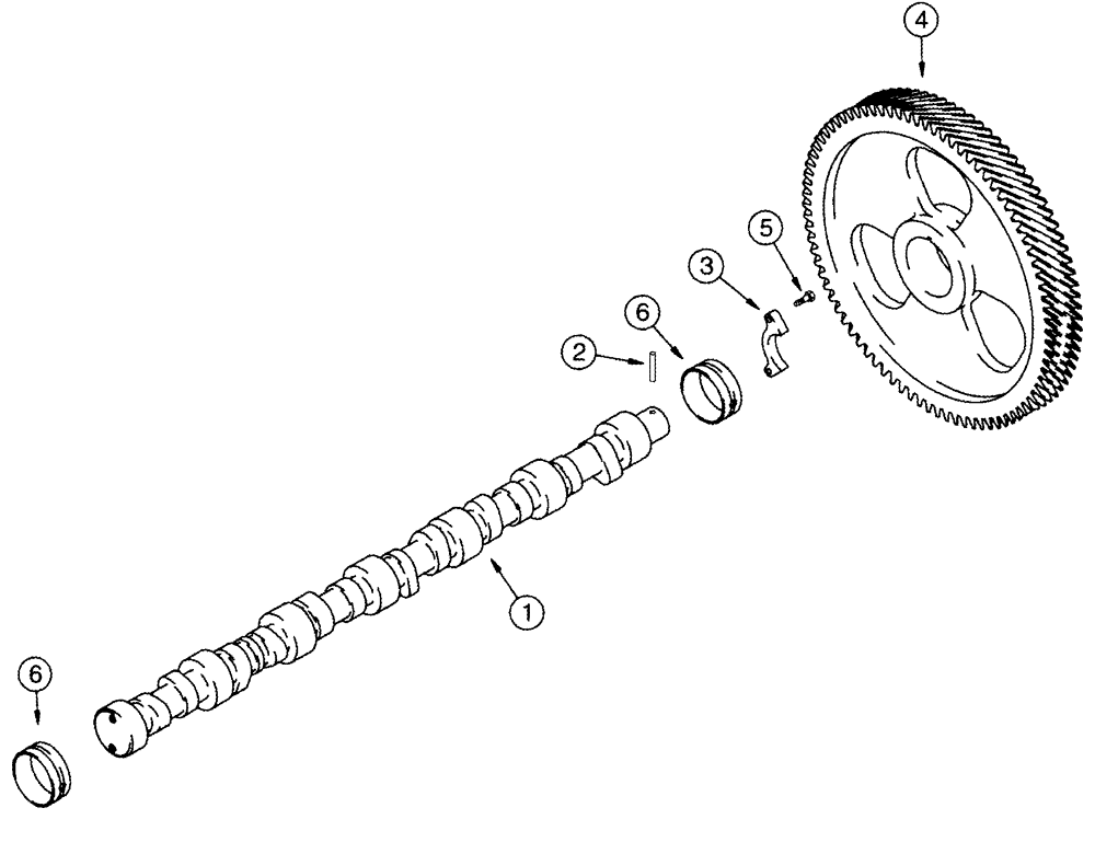 Схема запчастей Case IH 2555 - (02-19) - CAMSHAFT (01) - ENGINE
