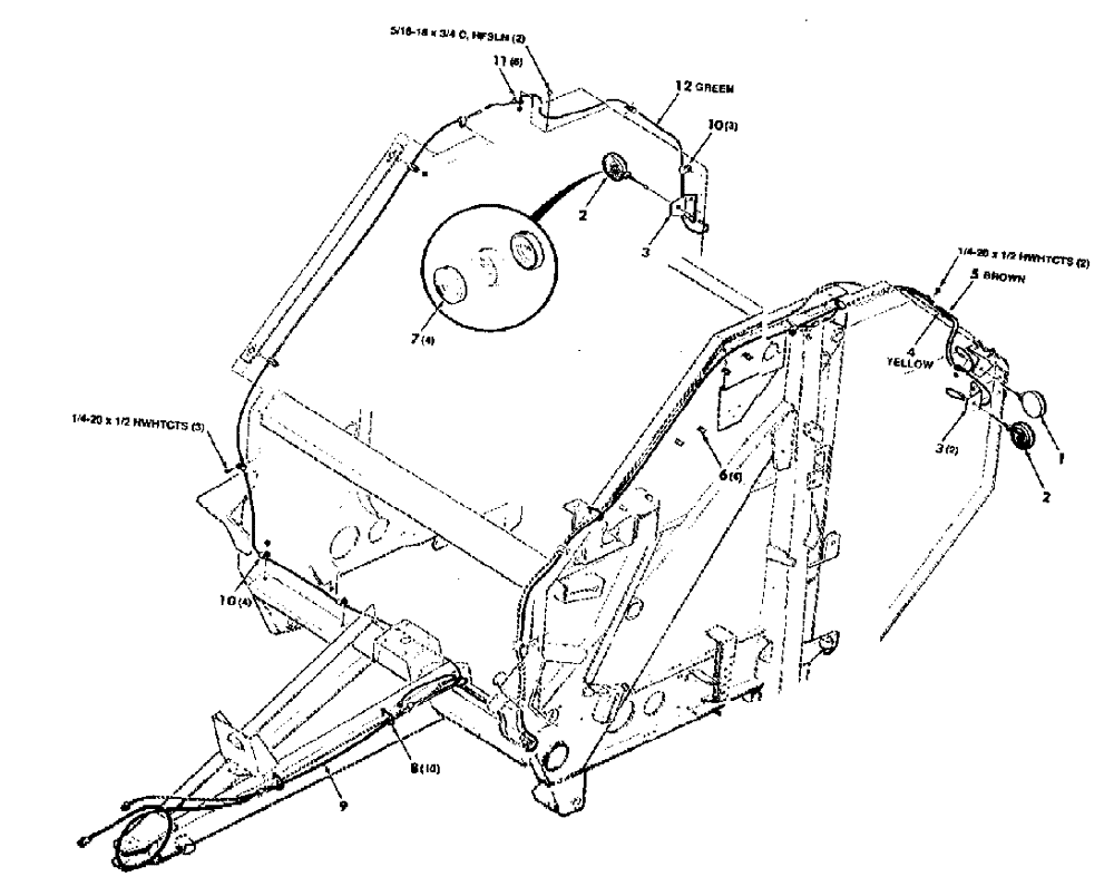 Схема запчастей Case IH 8440 - (28[1]) - LIGHT, WARNING, KIT (06) - ELECTRICAL