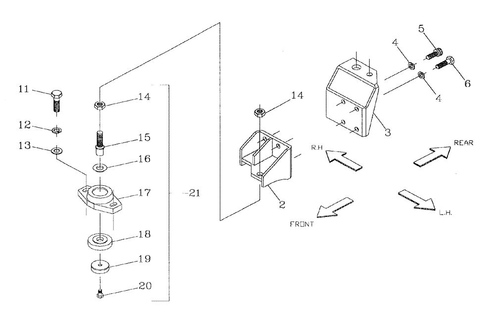 Схема запчастей Case IH 7700 - (C05[02]) - ENGINE MOUNTS {125} Engine & Engine Attachments