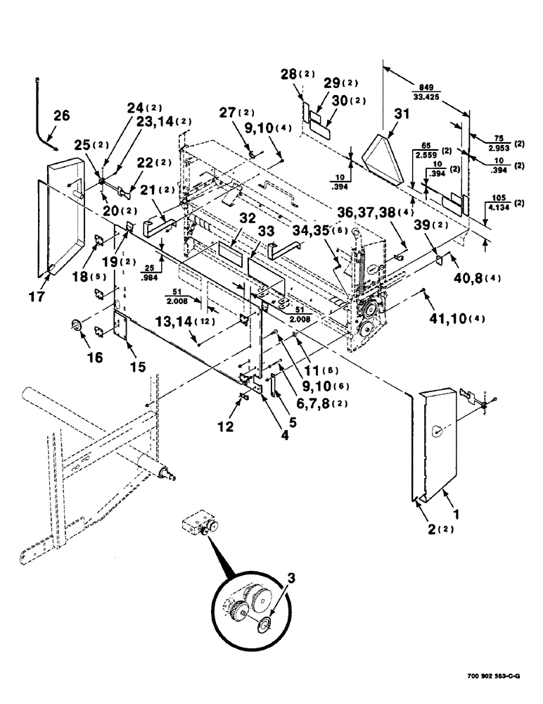 Схема запчастей Case IH 8465 - (9-82) - MESH WRAP KIT, SHIELDS AND DECAL ASSEMBLIES, SERIAL NUMBER CFH0073011 THROUGH CFH0073271 Decals & Attachments