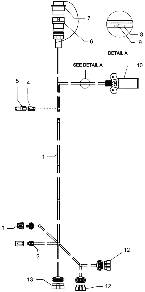 Схема запчастей Case IH 1250 - (55.100.03) - ELECTRICAL - HARNESS, HITCH 87575100 - 12 ROW AND 16 ROW (55) - ELECTRICAL SYSTEMS