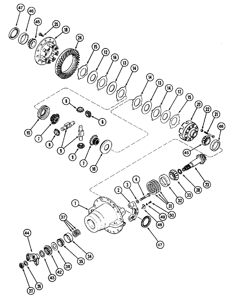 Схема запчастей Case IH 8940 - (5-032) - CARRIER AND DIFFERENTIAL, MFD TRACTOR (05) - STEERING
