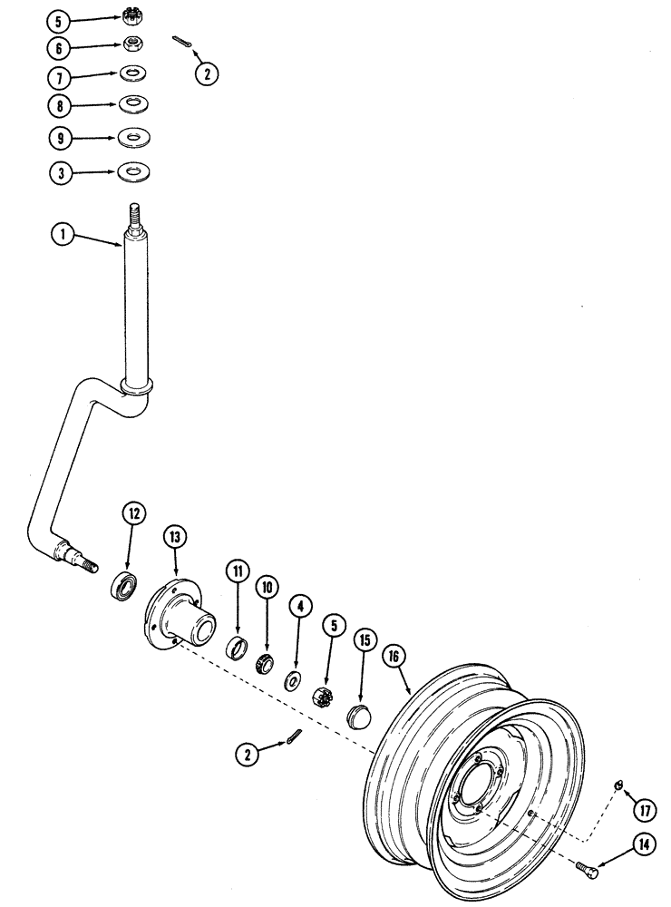 Схема запчастей Case IH 5300 - (9-054) - CASTER WHEEL ASSEMBLY, TWO DRILL HITCH (09) - CHASSIS