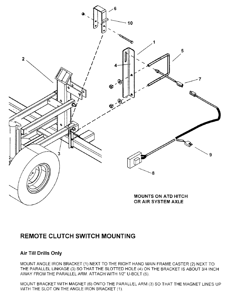 Схема запчастей Case IH 1100 - (C32) - REMOTE CLUTCH SWITCH MOUNTING 